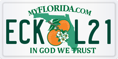 FL license plate ECKL21