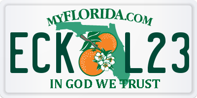 FL license plate ECKL23
