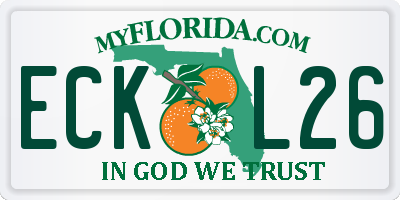 FL license plate ECKL26