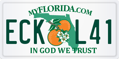 FL license plate ECKL41