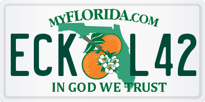 FL license plate ECKL42