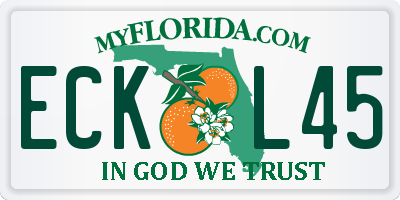 FL license plate ECKL45