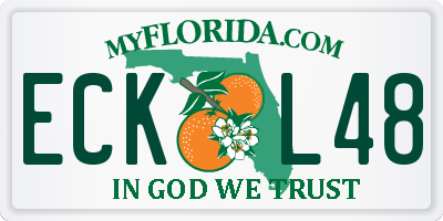 FL license plate ECKL48