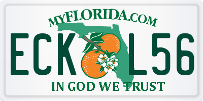 FL license plate ECKL56