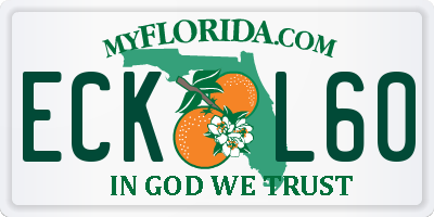 FL license plate ECKL60