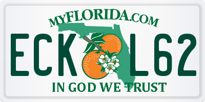 FL license plate ECKL62