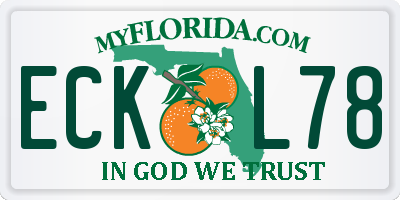 FL license plate ECKL78