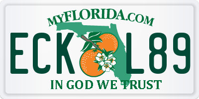 FL license plate ECKL89
