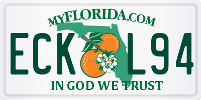 FL license plate ECKL94