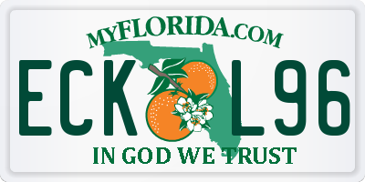 FL license plate ECKL96