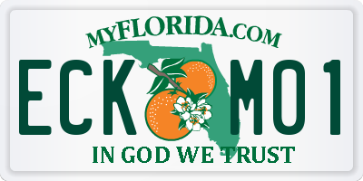 FL license plate ECKM01
