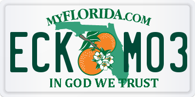 FL license plate ECKM03