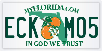 FL license plate ECKM05