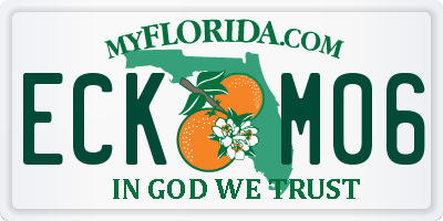FL license plate ECKM06