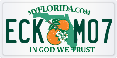 FL license plate ECKM07