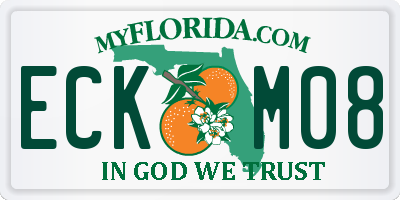 FL license plate ECKM08