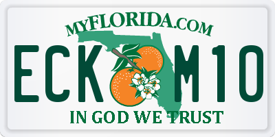 FL license plate ECKM10