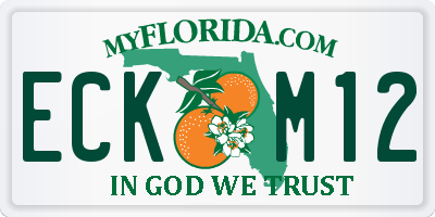 FL license plate ECKM12
