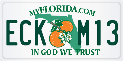 FL license plate ECKM13