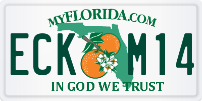 FL license plate ECKM14