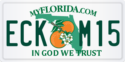 FL license plate ECKM15