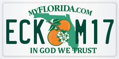 FL license plate ECKM17