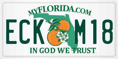 FL license plate ECKM18
