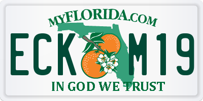 FL license plate ECKM19