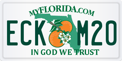 FL license plate ECKM20