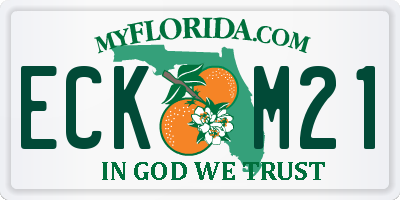 FL license plate ECKM21