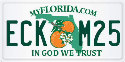 FL license plate ECKM25