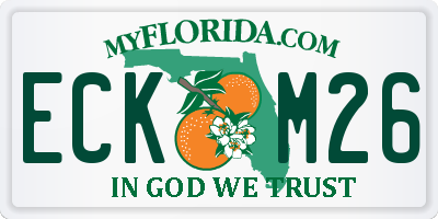FL license plate ECKM26