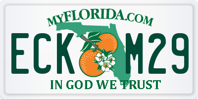 FL license plate ECKM29