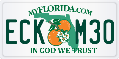 FL license plate ECKM30