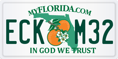 FL license plate ECKM32