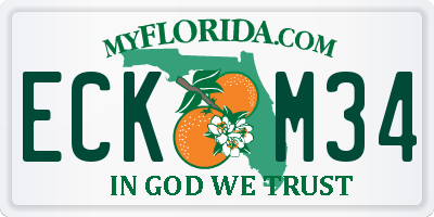 FL license plate ECKM34
