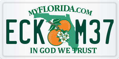 FL license plate ECKM37