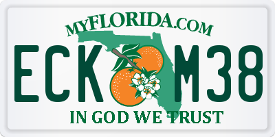 FL license plate ECKM38