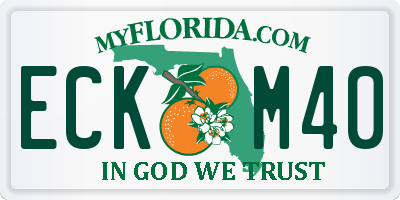 FL license plate ECKM40