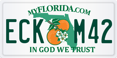 FL license plate ECKM42