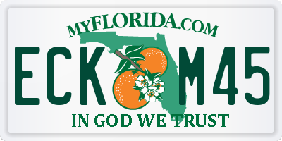 FL license plate ECKM45
