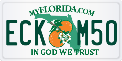 FL license plate ECKM50