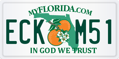 FL license plate ECKM51