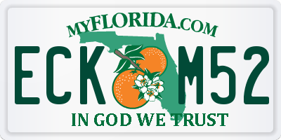 FL license plate ECKM52