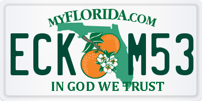 FL license plate ECKM53