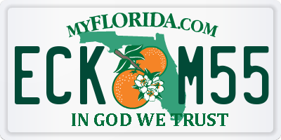 FL license plate ECKM55