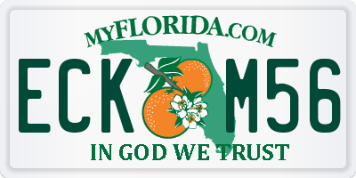 FL license plate ECKM56