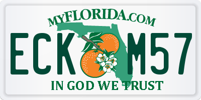 FL license plate ECKM57