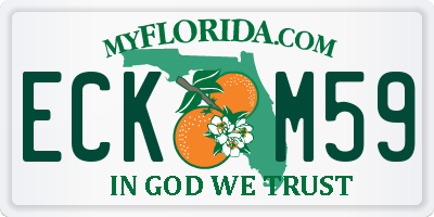 FL license plate ECKM59