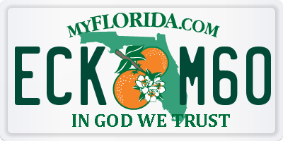 FL license plate ECKM60